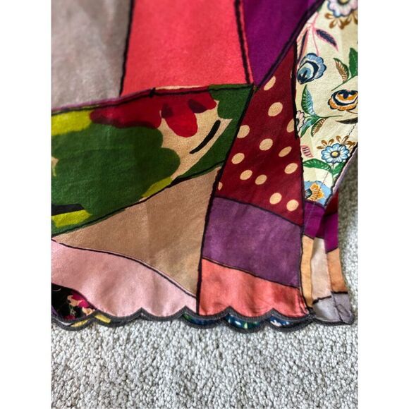 NWOT JOHNNY WAS scalloped Eloise Silk Top In Multicolor, Small $255 F14 - Picture 5 of 11